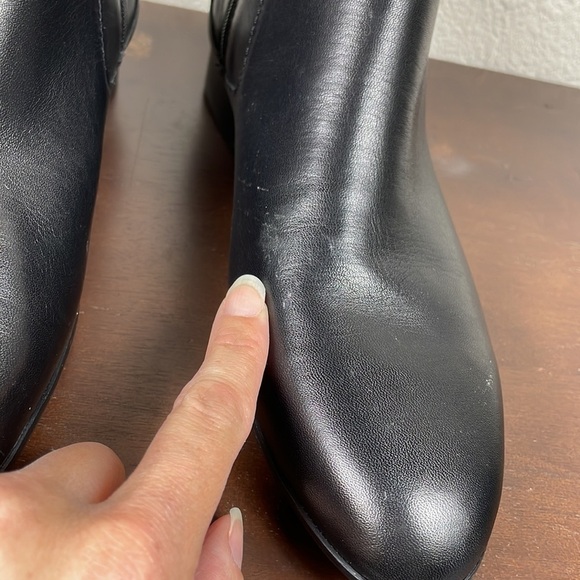 Munro Cate Black Leather Ankle Boots Booties Sz 9.5 - Picture 9 of 13